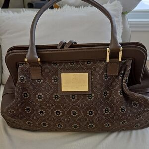 Authentic Birks Brown Leather Handbag.